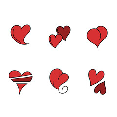 Love shape icon stock vector