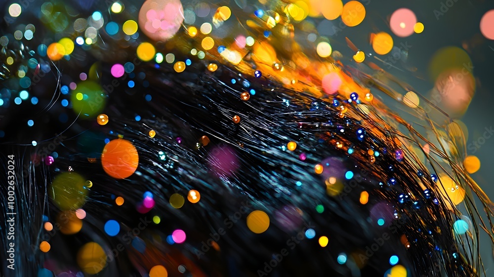 Poster mesmerizing bokeh lights blending into ethereal nature scenery