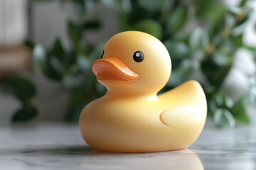 Yellow Rubber Duck Cutout PNG Template for Artwork Design Mockups