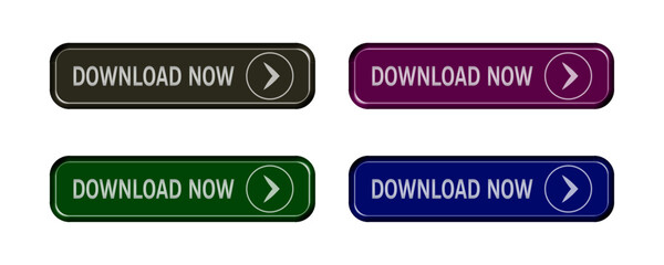 download now button isolated on white background