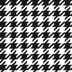 Black and white  Houndstooth seamless vector. Fashion design.