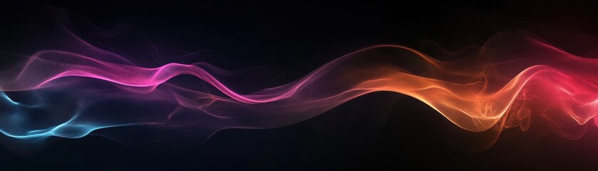 Obraz premium Abstract Colorful Waves on a Dark Background