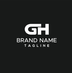 gh letter vector logo design