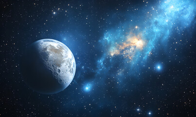 Obraz premium graphics of space, planets, and astronauts on a white background.