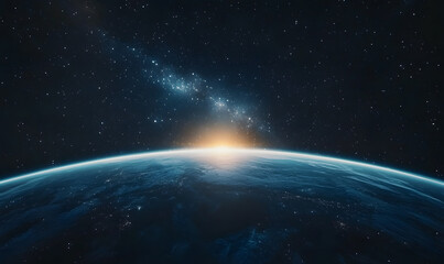 Obraz premium graphics of space, planets, and astronauts on a white background.