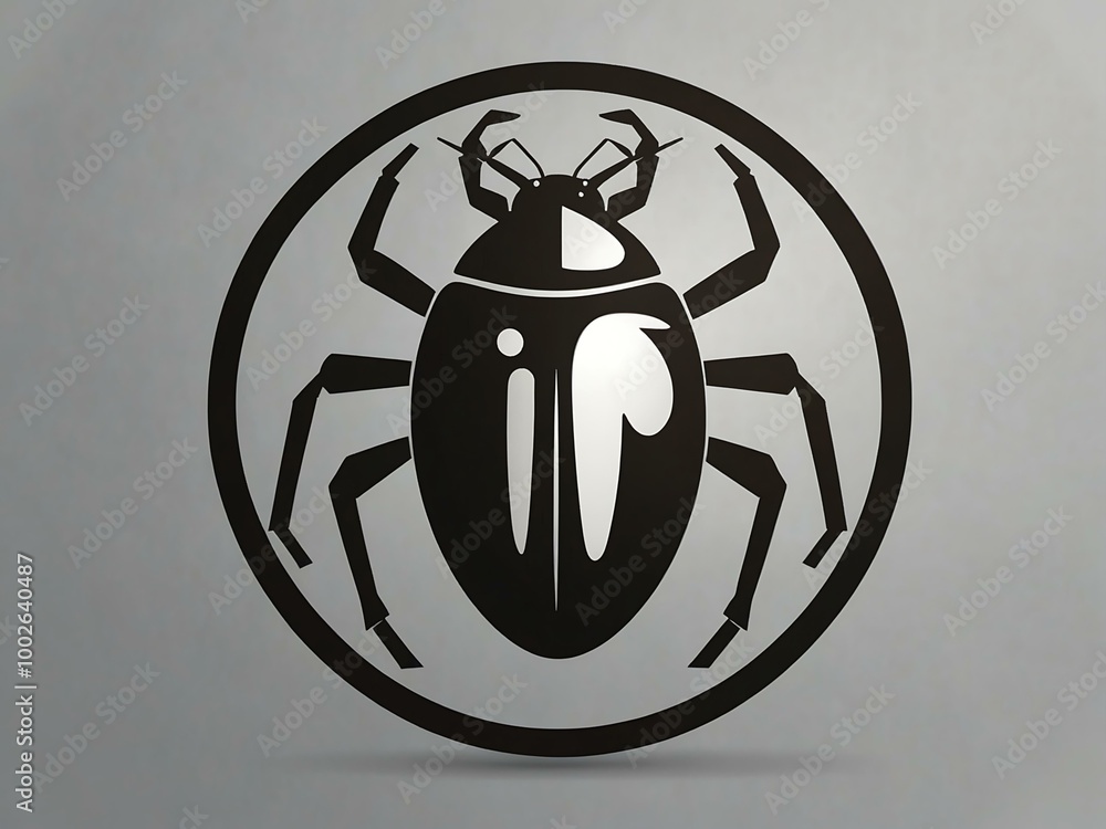 Wall mural software bug vector icon.
