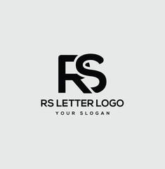 RS Monogram Logo Vector Design Art.
