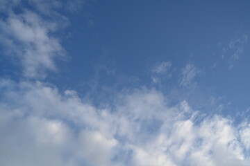 blue sky with white clouds 