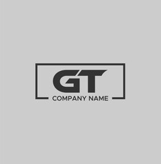 Initial Letter GT Logo Design. GT Logo Design. Creative And Modern GT logo.
