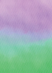 Abstract Gradient Purple and Green Watercolor Background