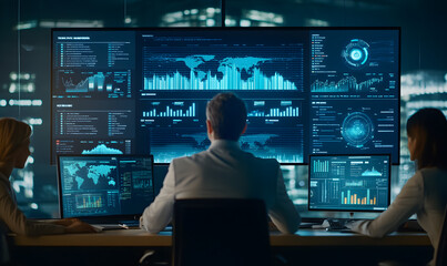 Futuristic Business Collaboration: AI-Driven Strategies, Augmented Reality Insights, Virtual Reality Simulations, and Holographic Financial Data for Smart Office Innovation