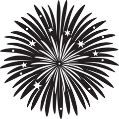 Obraz premium Vector image depicting a display of colorful fireworks lighting up the night sky, emphasizing celebration and joy