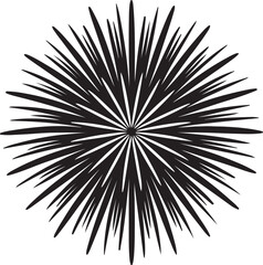 Vector image depicting a display of colorful fireworks lighting up the night sky, emphasizing celebration and joy