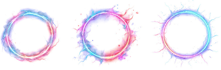 Thunder lightning frame png transparent, abstract scifi thunderstorm art frame clipart