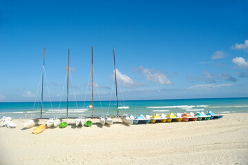 Boats at exotic beace