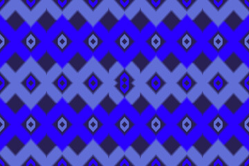 Fototapeta premium Geometric ethnic Vector fabric ikat diamond horizontal seamless, illustrations, textile, needlework
