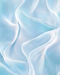 Calming Pastel Blue Minimalist Design with Fine Wavy Lines Abstract Background