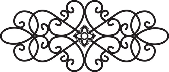 wrought iron ornament vector decor