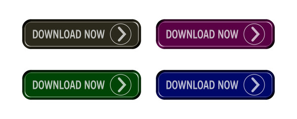 download now button isolated on white background