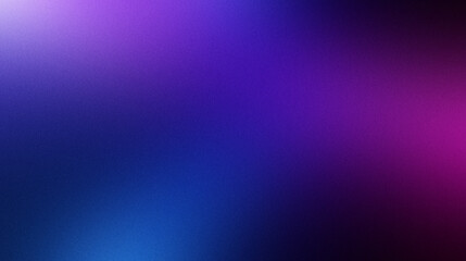 Abstract blue purple pink color wave on black background, grainy noisy banner backdrop design