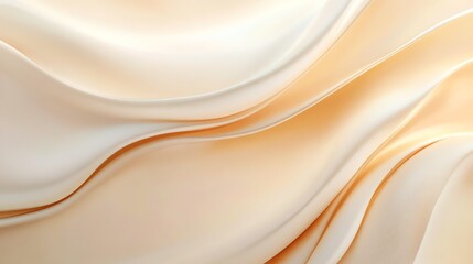 Elegant fabric draping with soft waves, evoking a sense of luxury and tranquility in a warm color palette.