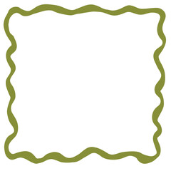 One line olive green wavy border