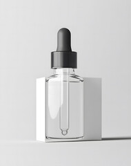 Blank Dropper Bottle with Box for Cosmetic or Skincare Product Mockup