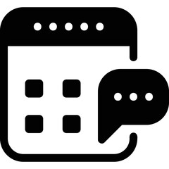 Simple vector icon date discussion