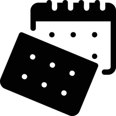 Simple vector icon calendar, new month