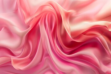 Fototapeta premium A pink and orange fabric with a wave pattern