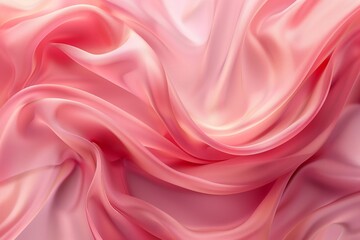 Obraz premium A pink fabric with a wave pattern