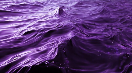 Beautiful purple water waves creating a serene and calming ambiance, perfect for backgrounds and artistic projects.
