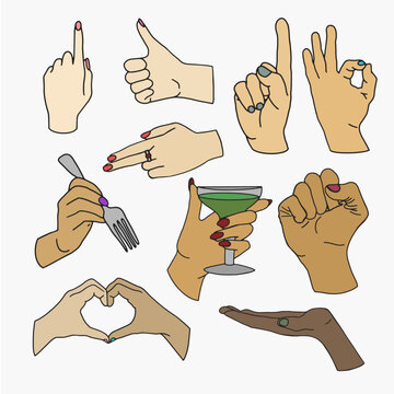Assorted Hands Illustrations
