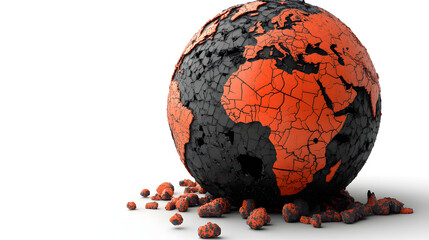 planet earth explosion, 3d pressured sphere render exploded destroyed realistic look model war concept environment artistic splash concept world global artistic png abstract digital abstract land