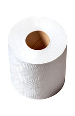 White Roll of Toilet Paper, Isolated on Transparent Background, Perfect for Bathroom and Hygiene Concepts