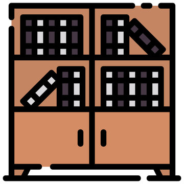 recommend clip art: library filled outline vector icon
