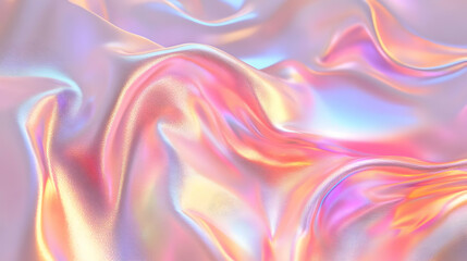 Obraz premium Iridescent Holographic Background a pastel copper to ruby gradient