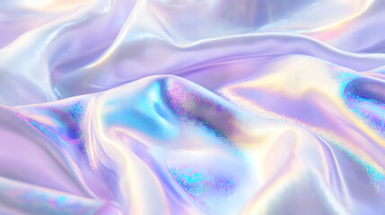 Obraz premium Iridescent Holographic Background a pastel grey to lavender gradient