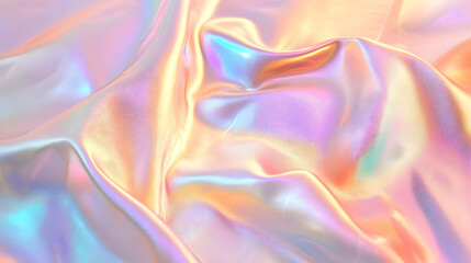 Obraz premium Iridescent Holographic Background a pastel bronze to ruby gradient