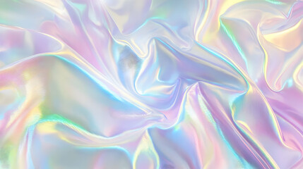 Obraz premium Iridescent Holographic Background a pastel ruby to green gradient
