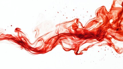 Dynamic, swirling red flames captured in mid-movement on a clean white backdrop.