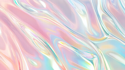 Obraz premium Iridescent Holographic Background a pastel pink to jade gradient