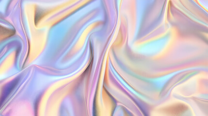 Obraz premium Iridescent Holographic Background a pastel beige to navy gradient