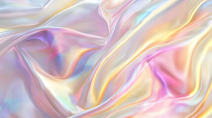 Obraz premium Iridescent Holographic Background a pastel gold to magenta gradient