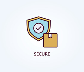  Secure Vector, Icon Or Logo Sign Symbol Illustration 