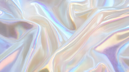 Fototapeta premium Iridescent Holographic Background a pastel silver to khaki gradient