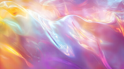 Obraz premium Iridescent Holographic Background a pastel amber to burgundy gradient