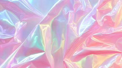 Obraz premium Iridescent Holographic Background a pastel pink to pearl gradient