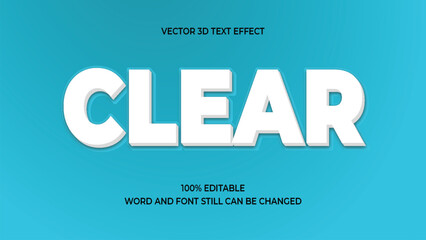 CLEAR  3D TEXT EFFECT