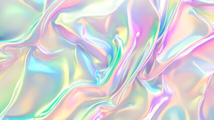 Fototapeta premium Iridescent Holographic Background a pastel emerald green to magenta gradient